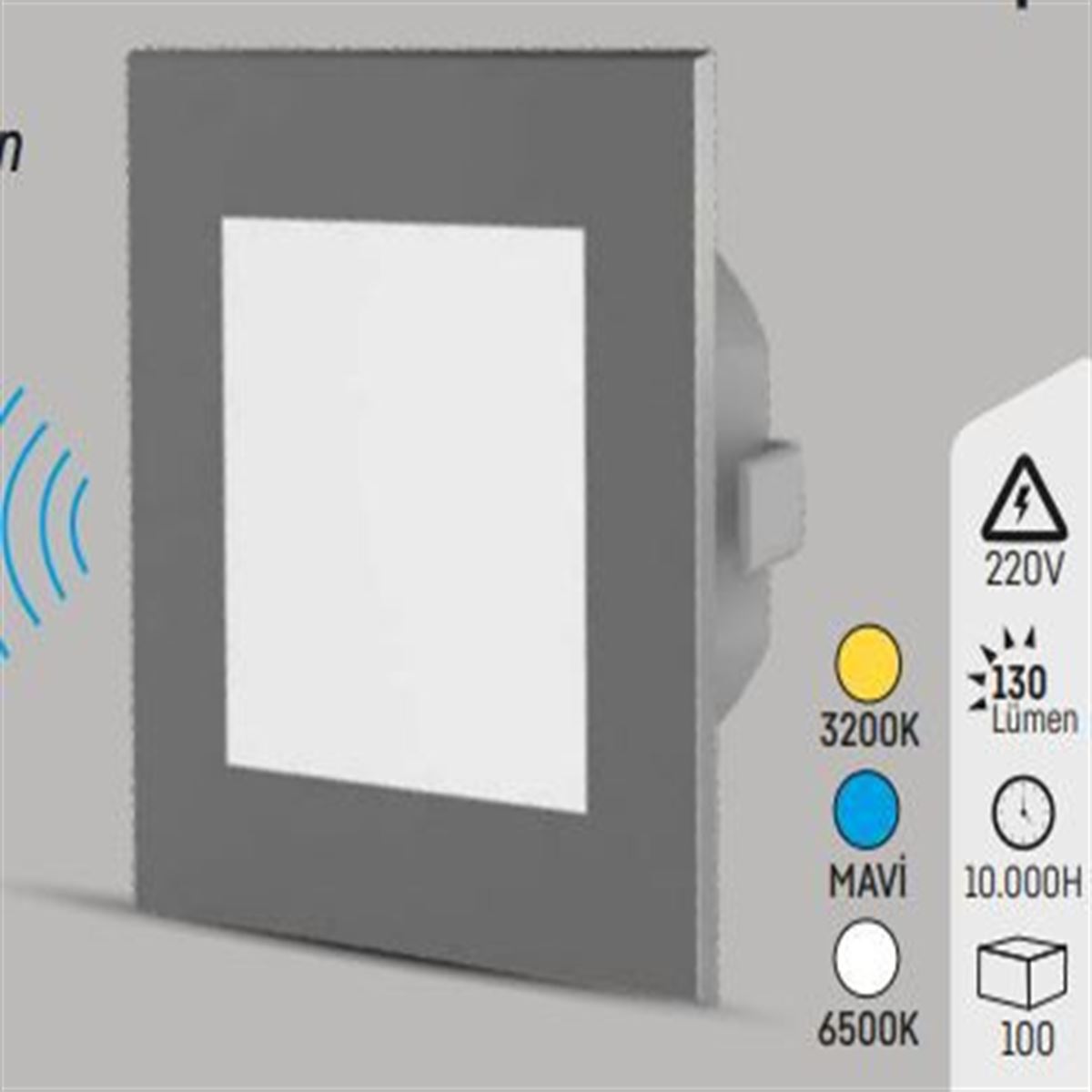 KARE KROM SENSÖR+FOTOSELLİ G.IŞIĞI 1